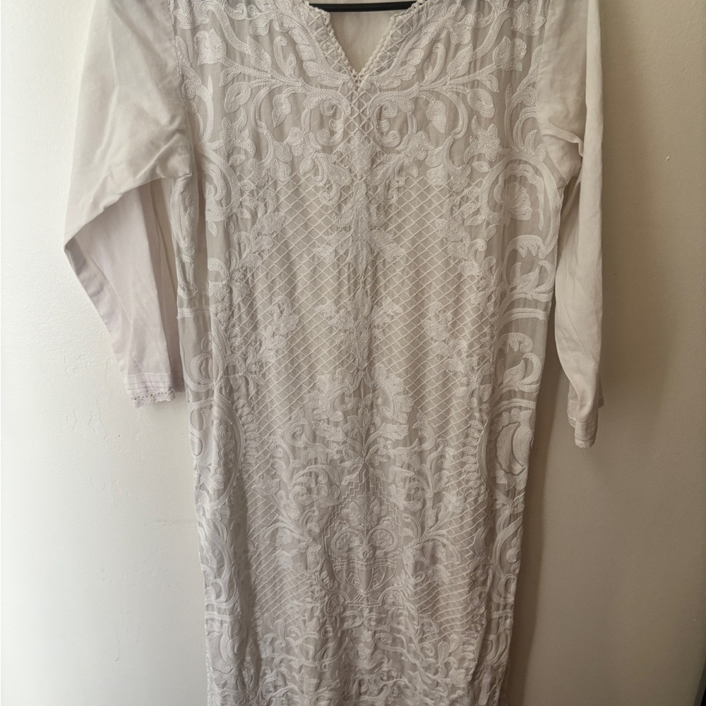 Limelight White Long Sleeve Dress